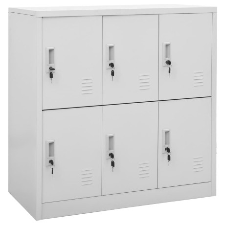 vidaXL Lockerkasten 5 st 90x45x92,5 cm staal lichtgrijs afbeelding2 - 1