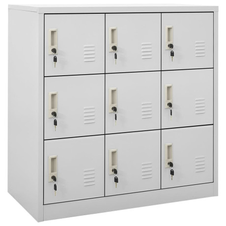 vidaXL Lockerkasten 5 st 90x45x92,5 cm staal lichtgrijs afbeelding2 - 1