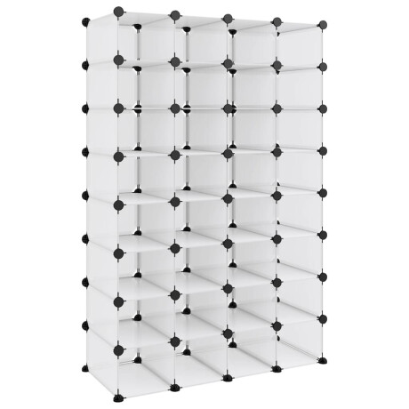 vidaXL Schoenenrek 93x36,5x140 cm polypropeen transparant afbeelding2 - 1