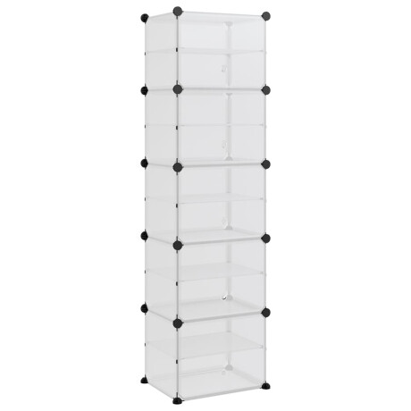 vidaXL Schoenenrek 44x31,5x153,5 cm polypropeen transparant afbeelding2 - 1
