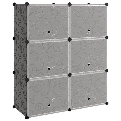 vidaXL Schoenenrek 84,5x31x93,5 cm polypropeen zwart afbeelding2 - 1
