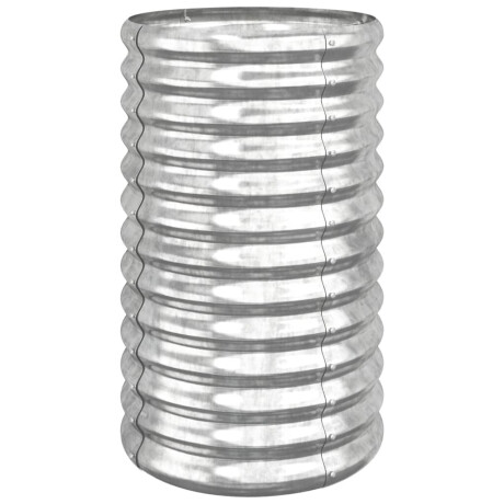 vidaXL Plantenbak 40x40x68 cm gegalvaniseerd staal zilverkleurig afbeelding2 - 1
