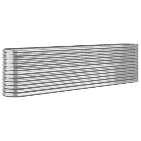 vidaXL Plantenbak 260x40x68 cm gepoedercoat staal zilverkleurig afbeelding2 - 1