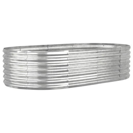 vidaXL Plantenbak 152x80x36 cm gegalvaniseerd staal zilverkleurig afbeelding2 - 1