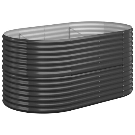 vidaXL Plantenbak 152x80x68 cm gegalvaniseerd staal antracietkleurig afbeelding2 - 1