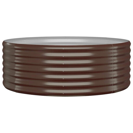 vidaXL Plantenbak 100x100x36 cm gegalvaniseerd staal bruin afbeelding2 - 1