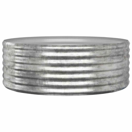 vidaXL Plantenbak 100x100x36 cm gegalvaniseerd staal zilverkleurig afbeelding2 - 1