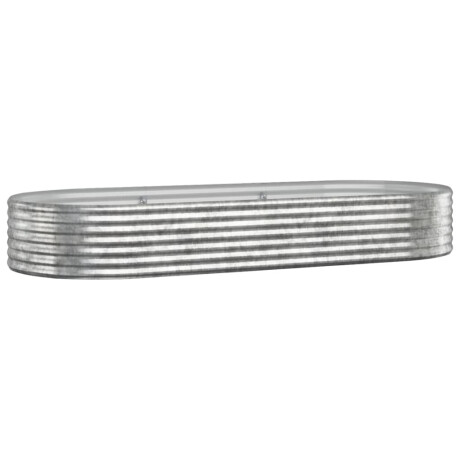 vidaXL Plantenbak 249x100x36 cm gegalvaniseerd staal zilverkleurig afbeelding2 - 1