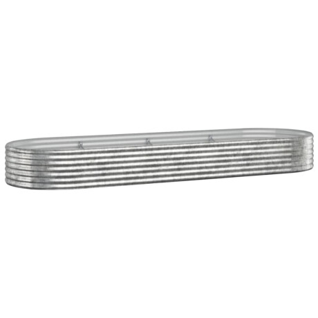 vidaXL Plantenbak 322x100x36 cm gegalvaniseerd staal zilverkleurig afbeelding2 - 1