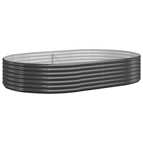 vidaXL Plantenbak 214x140x36 cm gegalvaniseerd staal antracietkleurig afbeelding2 - 1