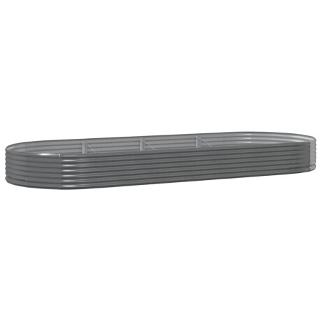 vidaXL Plantenbak 373x140x36 cm gegalvaniseerd staal grijs afbeelding2 - 1