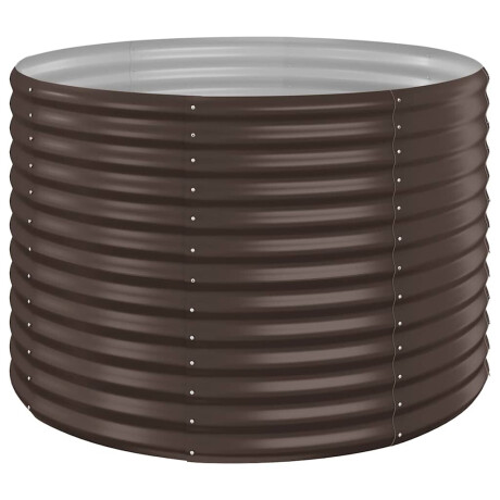 vidaXL Plantenbak 100x100x68 cm gegalvaniseerd staal bruin afbeelding2 - 1