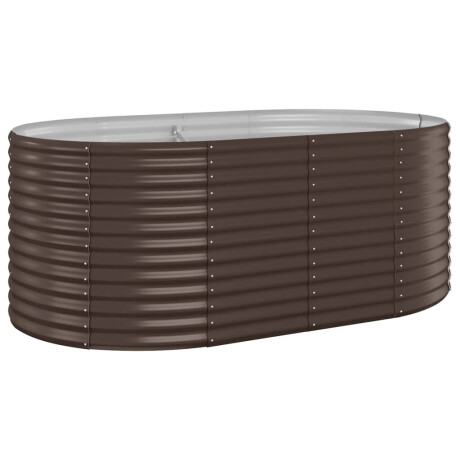 vidaXL Plantenbak 175x100x68 cm gepoedercoat staal bruin afbeelding2 - 1