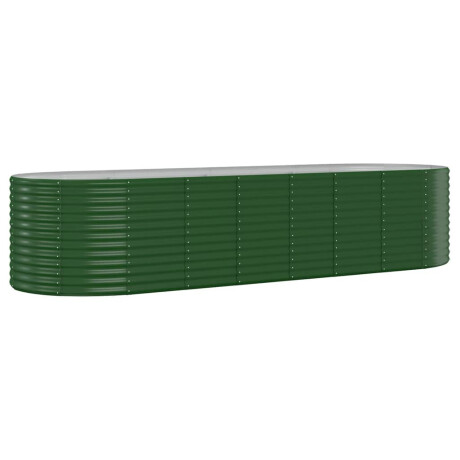 vidaXL Plantenbak 322x100x68 cm gegalvaniseerd staal groen afbeelding2 - 1