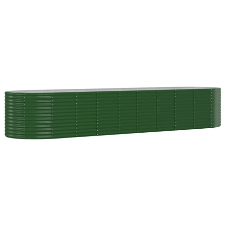 vidaXL Plantenbak 396x100x68 cm gegalvaniseerd staal groen afbeelding2 - 1