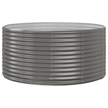 vidaXL Plantenbak 140x140x68 cm gegalvaniseerd staal grijs afbeelding2 - 1