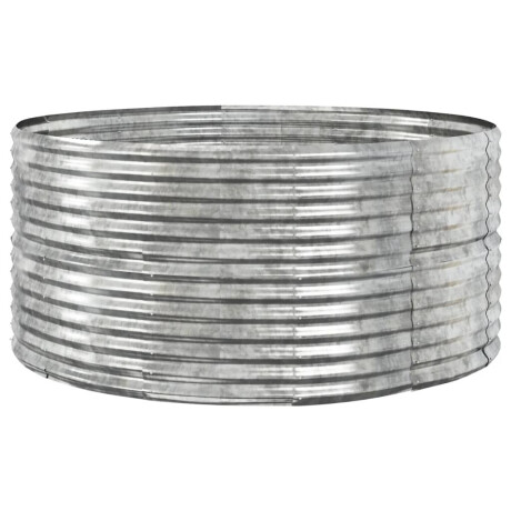 vidaXL Plantenbak 140x140x68 cm gegalvaniseerd staal zilverkleurig afbeelding2 - 1