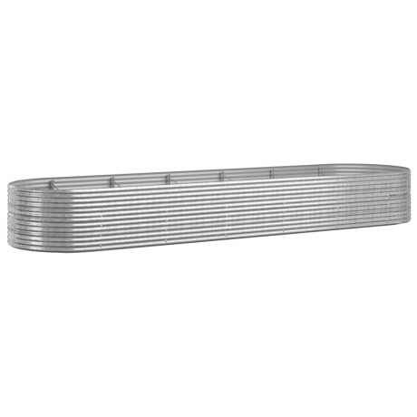 vidaXL Plantenbak 510x140x68 cm gepoedercoat staal zilverkleurig afbeelding2 - 1