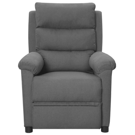vidaXL Fauteuil verstelbaar stof lichtgrijs afbeelding2 - 1