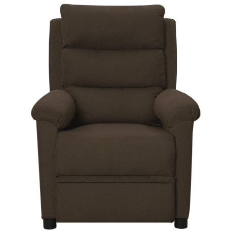 vidaXL Fauteuil verstelbaar stof donkerbruin afbeelding2 - 1