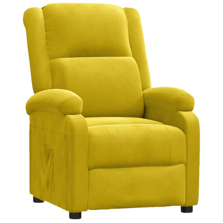 vidaXL Fauteuil verstelbaar fluweel geel afbeelding2 - 1