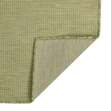 vidaXL Buitenkleed platgeweven 80x150 cm groen afbeelding2 - 1