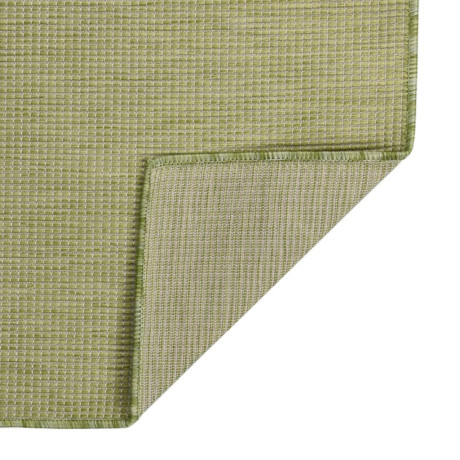 vidaXL Buitenkleed platgeweven 80x250 cm groen afbeelding2 - 1