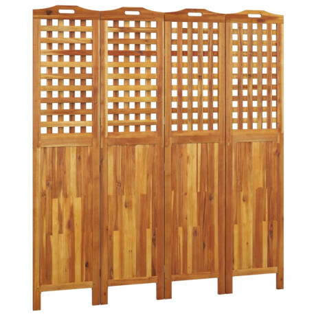 vidaXL Kamerscherm met 4 panelen 162x2x180 cm massief acaciahout afbeelding2 - 1
