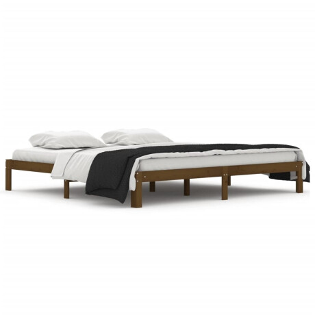 vidaXL Bedframe massief grenenhout honingbruin 200x200 cm afbeelding2 - 1