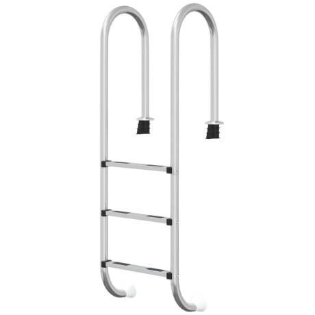 vidaXL Zwembadladder 54x38x158 cm 304 roestvrijstaal afbeelding2 - 1