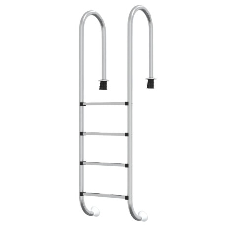 vidaXL Zwembadladder 54x38x184,5 cm 304 roestvrij staal afbeelding2 - 1