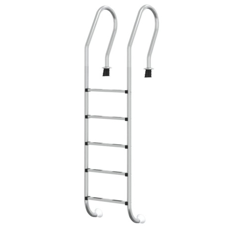 vidaXL Zwembadladder 54x38x211 cm 304 roestvrij staal afbeelding2 - 1