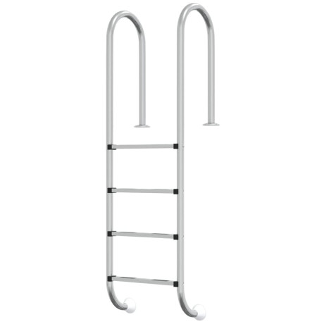 vidaXL Zwembadladder 54x38x184,5 cm 304 roestvrij staal afbeelding2 - 1
