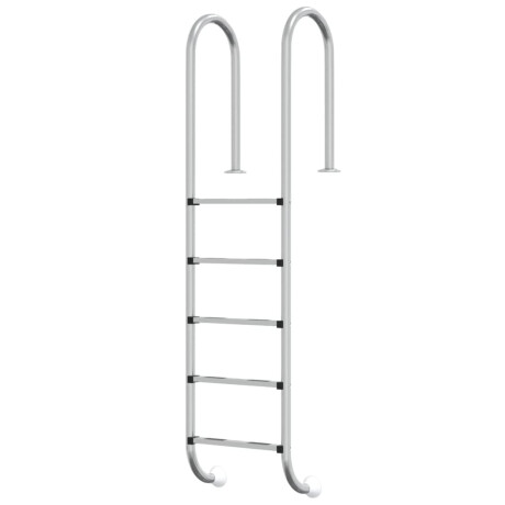 vidaXL Zwembadladder 54x38x211 cm 304 roestvrij staal afbeelding2 - 1
