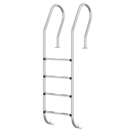 vidaXL Zwembadladder 54x38x184,5 cm 304 roestvrij staal afbeelding2 - 1