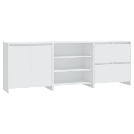 vidaXL 3098073 3 st. Dressoirs bewerkt hout wit (809737+809755+809764) afbeelding2 - 1