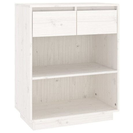 vidaXL Wandkast 60x34x75 cm massief grenenhout wit afbeelding2 - 1