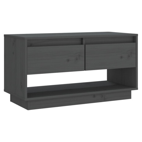 vidaXL Tv-meubel 74x34x40 cm massief grenenhout grijs afbeelding2 - 1