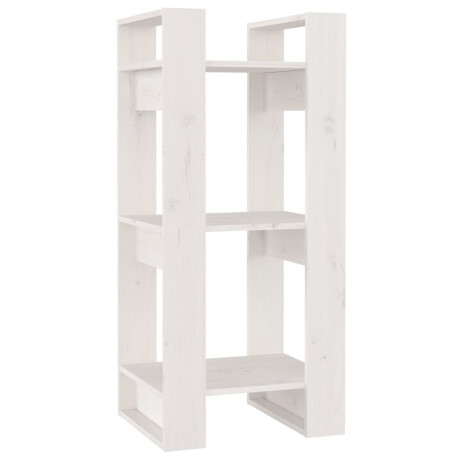vidaXL Boekenkast/kamerscherm 41x35x91 cm massief grenenhout wit afbeelding2 - 1