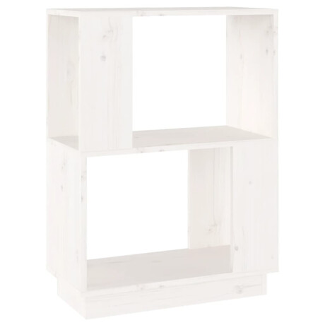 vidaXL Boekenkast/kamerscherm 51x25x70 cm massief grenenhout wit afbeelding2 - 1