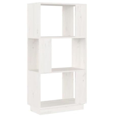 vidaXL Boekenkast/kamerscherm 51x25x101 cm massief grenenhout wit afbeelding2 - 1