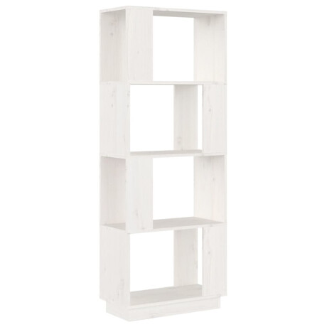 vidaXL Boekenkast/kamerscherm 51x25x132 cm massief grenenhout wit afbeelding2 - 1