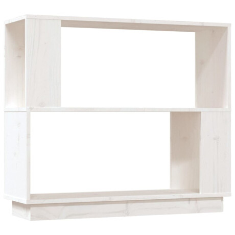 vidaXL Boekenkast/kamerscherm 80x25x70 cm massief grenenhout wit afbeelding2 - 1