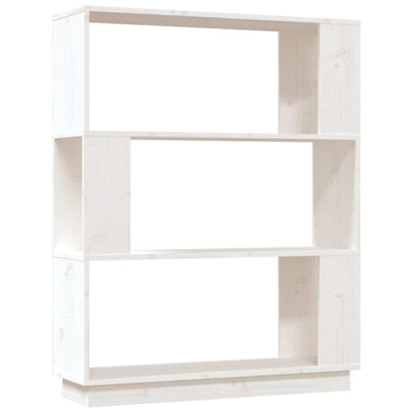 vidaXL Boekenkast/kamerscherm 80x25x101 cm massief grenenhout wit afbeelding2 - 1