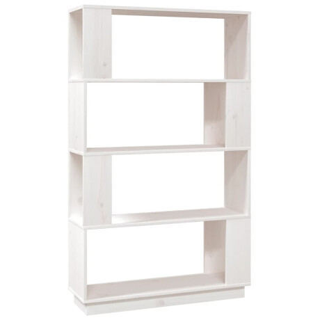 vidaXL Boekenkast/kamerscherm 80x25x132 cm massief grenenhout wit afbeelding2 - 1