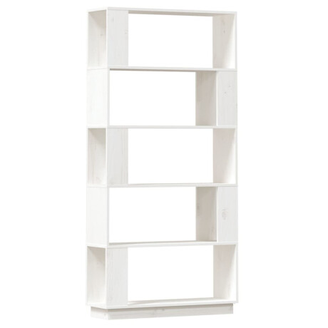 vidaXL Boekenkast/kamerscherm 80x25x163,5 cm massief grenenhout wit afbeelding2 - 1