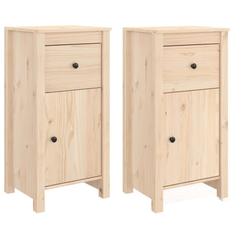 vidaXL Dressoirs 2 st 40x35x80 cm massief grenenhout afbeelding2 - 1