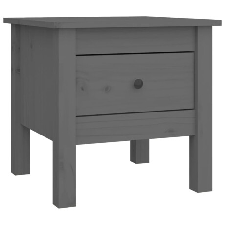vidaXL Bijzettafel 40x40x39 cm massief grenenhout grijs afbeelding2 - 1