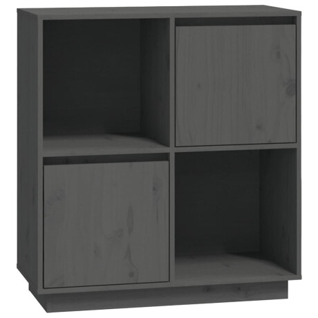 vidaXL Dressoir 74x35x80 cm massief grenenhout grijs afbeelding2 - 1