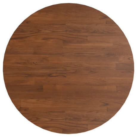 vidaXL Tafelblad rond Ø60x1,5 cm bewerkt massief eikenhout donkerbruin afbeelding2 - 1